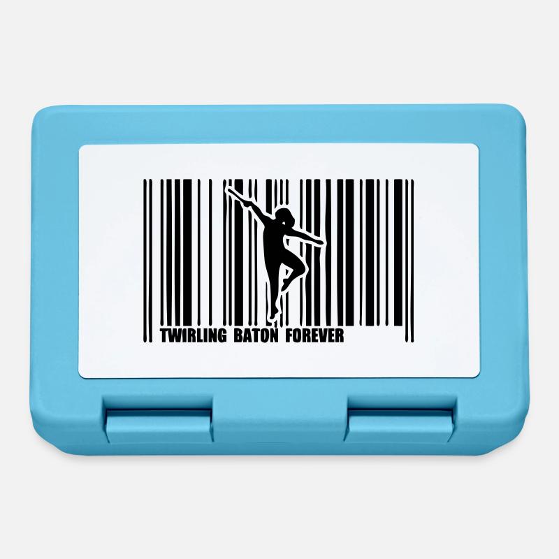 code barre danseuse twirling baton - Boîte à goûter - bleu saphir