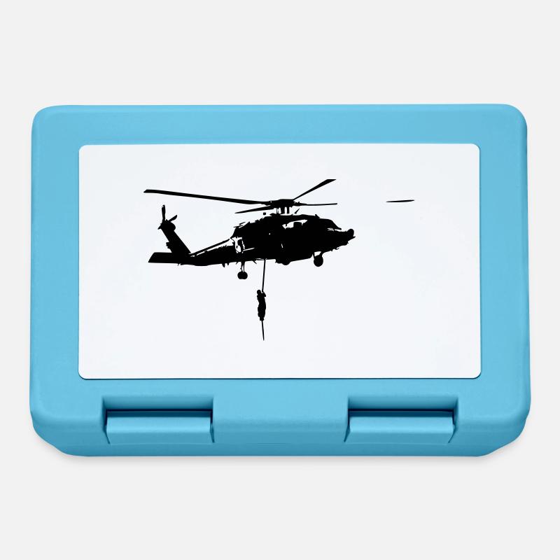 Helicopter action - Lunchbox - sapphire blue