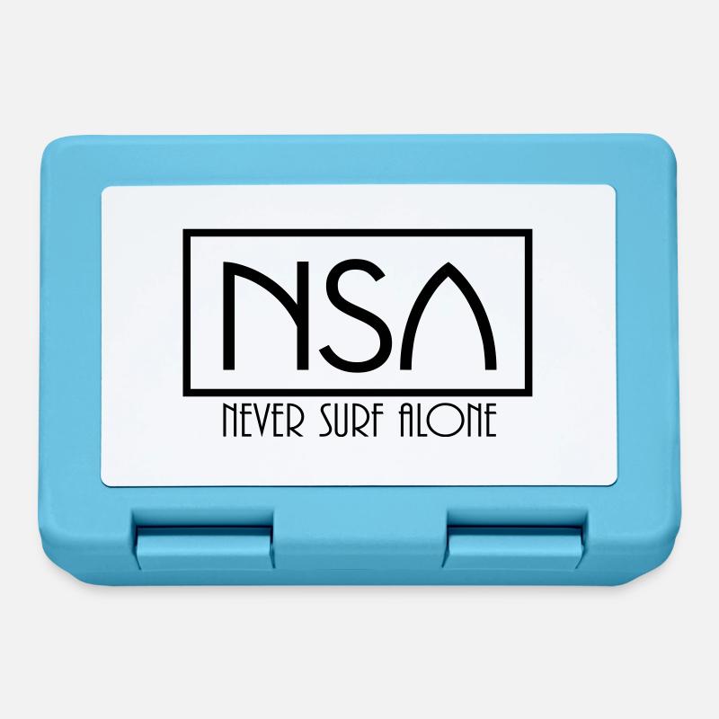 nsa never surf alone - Boîte à goûter - bleu saphir