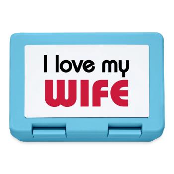 I love my wife - Boîte à goûter - bleu saphir - Devant