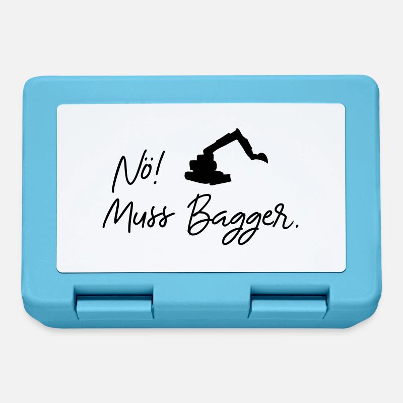 nö muss bagger - Brotdose - Saphirblau