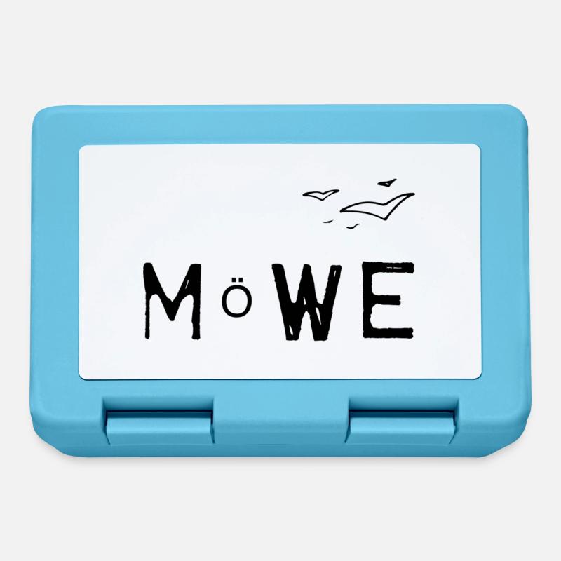 möwe - Brotdose - Saphirblau