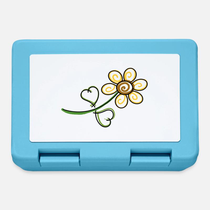 Fleur - Boîte à goûter - bleu saphir
