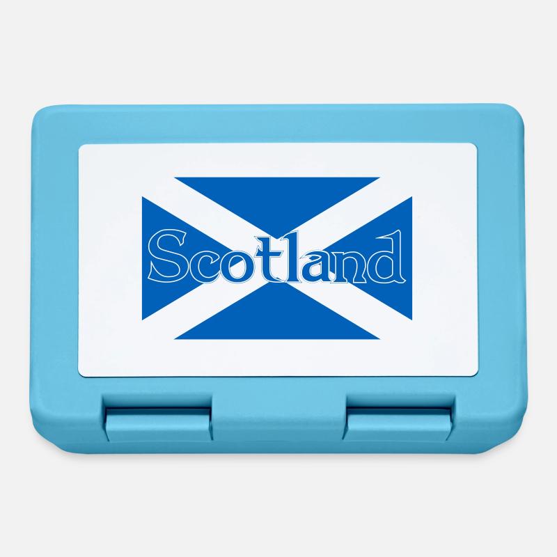Scotland Flag with text on top - Lunchbox - sapphire blue