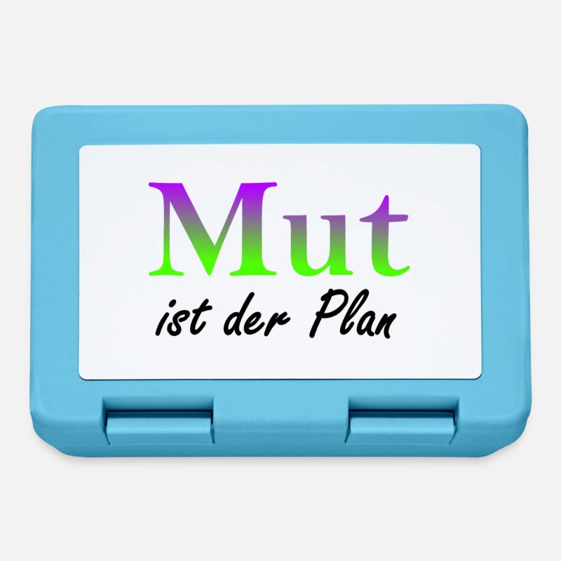 Mut ist der Plan - Brotdose - Saphirblau