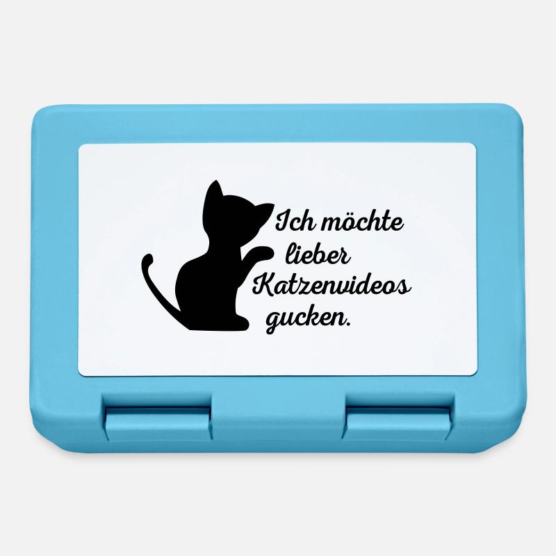 Katze - Brotdose - Saphirblau