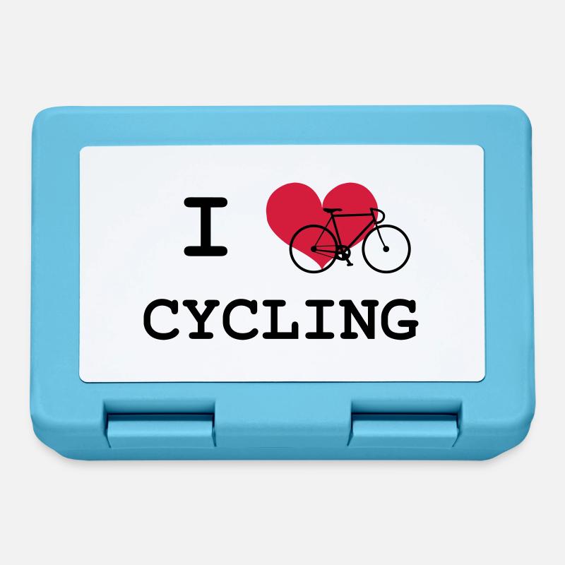 I Love Cycling - Lunchbox - sapphire blue