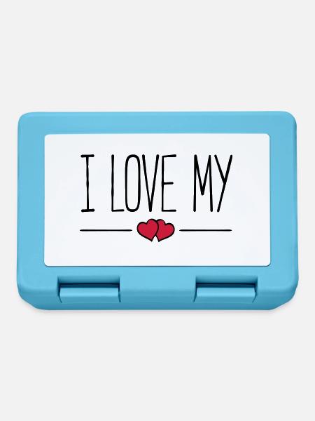 i love my - Brotdose - Saphirblau