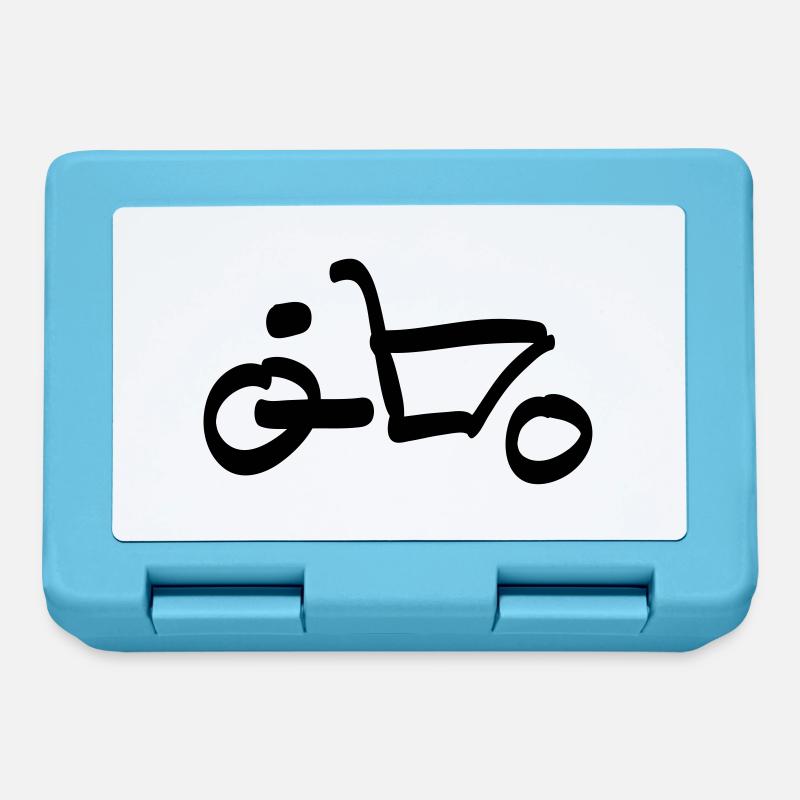 Gribouillis Cargobike - Boîte à goûter - bleu saphir