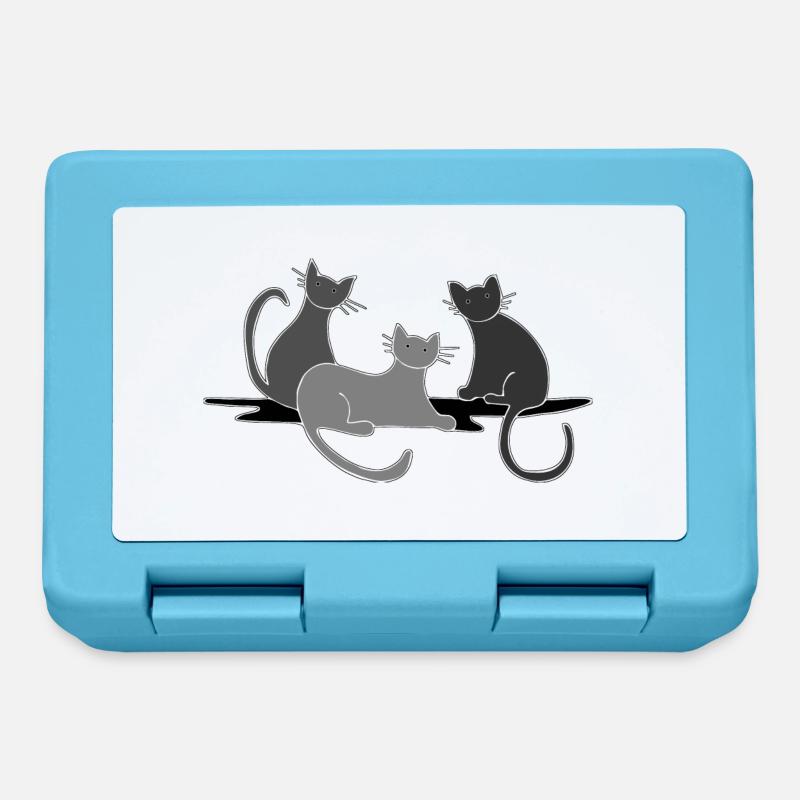 Cats - Lunchbox - sapphire blue