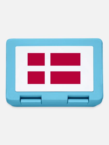 Dänemark Fahne Dänische Flagge Danmark Denmark - Brotdose - Saphirblau