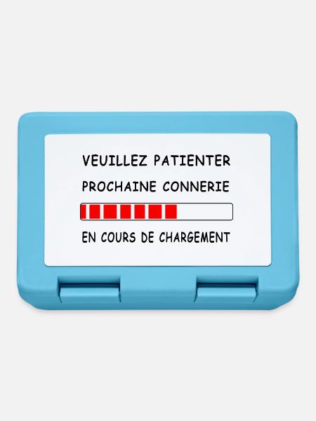 Veuillez patienter - Boîte à goûter - bleu saphir