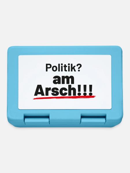 Politik am Arsch - Brotdose - Saphirblau