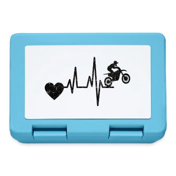 Moto Motocross Mobylette Cadeau Motocycliste - Boîte à goûter - bleu saphir - Devant
