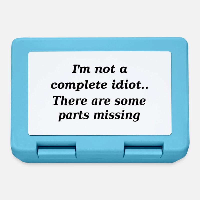 Not a complete idiot slogan - Lunchbox - sapphire blue