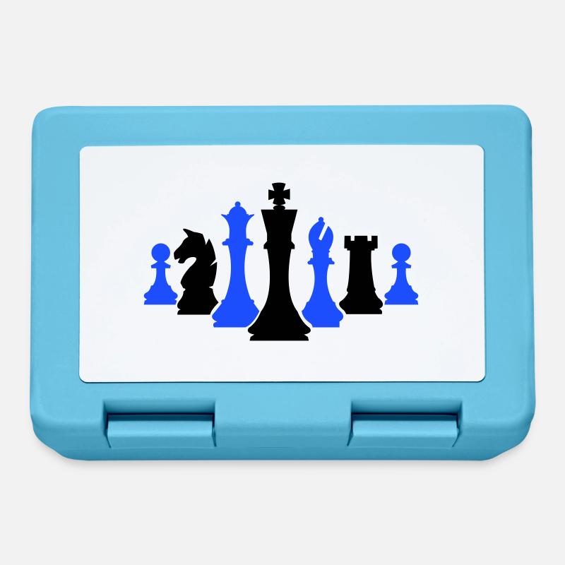 Pièces d’échecs Échecs - Boîte à goûter - bleu saphir