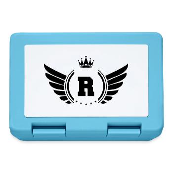 armoiries R - Boîte à goûter - bleu saphir - Devant