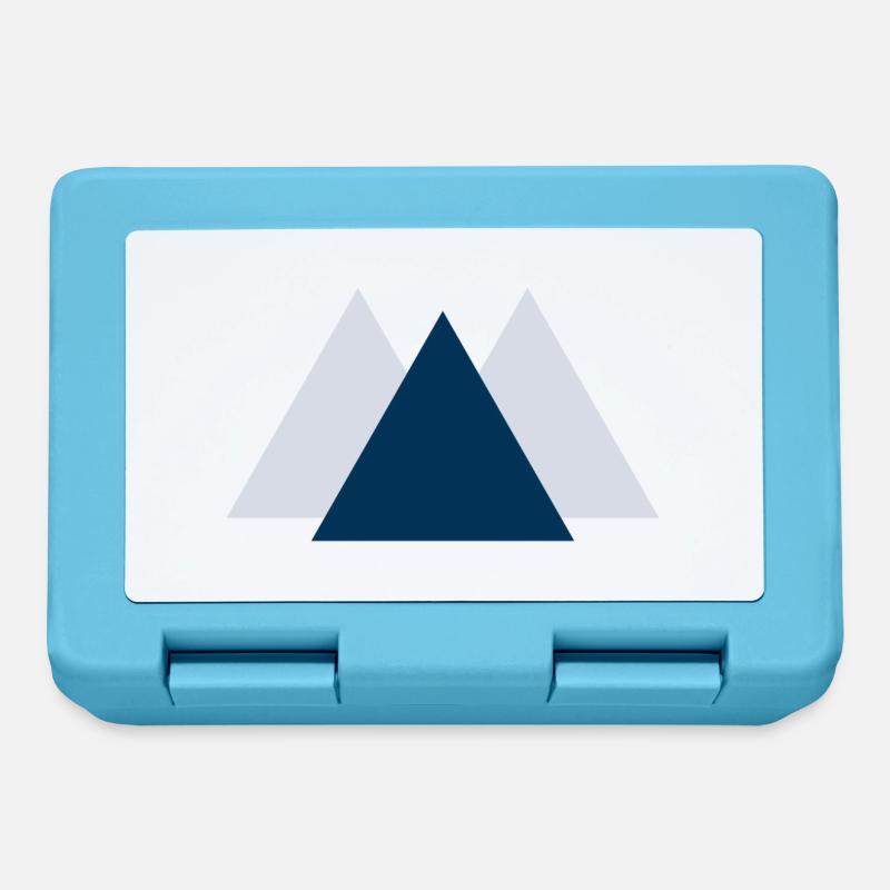 Geometric Peaks - Lunchbox - sapphire blue