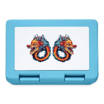 Dragons Chine - Boîte à goûter - bleu saphir - Devant