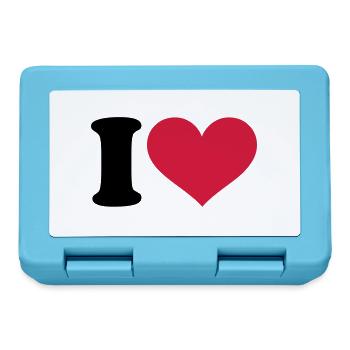 I - Heart - Brotdose - Saphirblau - Vorne
