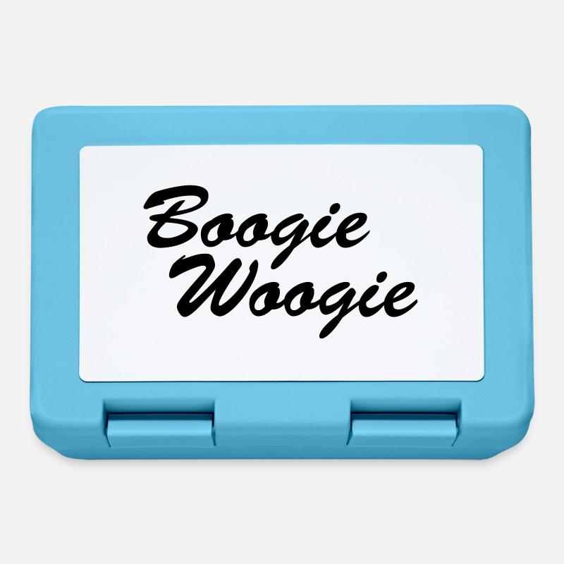 Boogie Woogie Schriftzug - Brotdose - Saphirblau