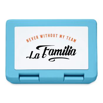 never without my familia - Brotdose - Saphirblau - Vorne