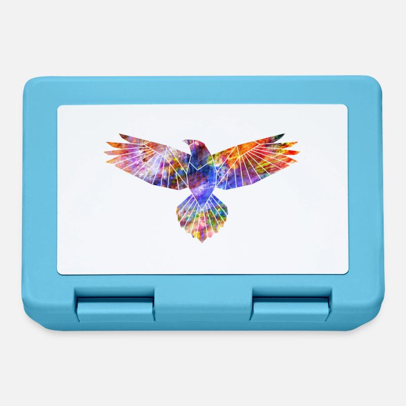 Eagle abstract geometric silhouette - Lunchbox - sapphire blue
