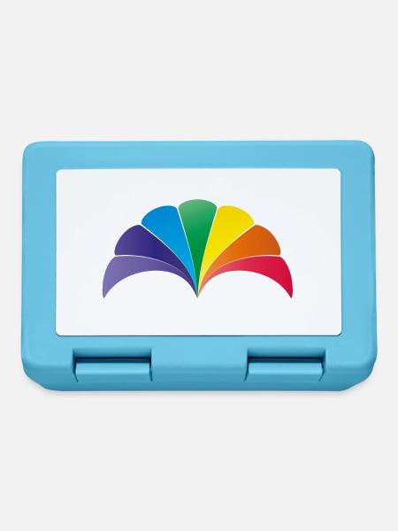 Regenbogen Muschelbogen - Brotdose - Saphirblau