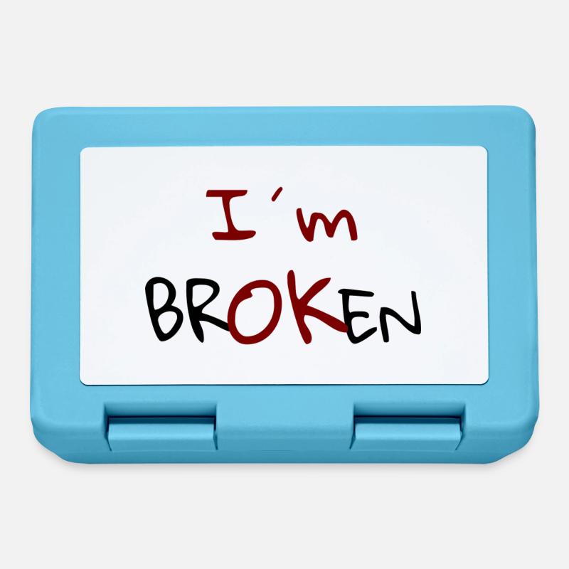 Je suis Broken Design - Boîte à goûter - bleu saphir