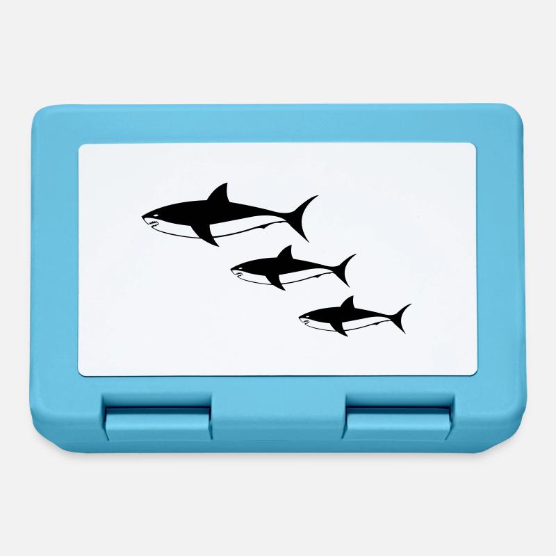 Requins - Boîte à goûter - bleu saphir