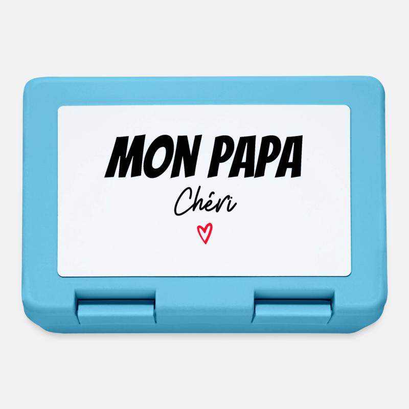 mon papa chéri - mug avec message papa - Boîte à goûter - bleu saphir