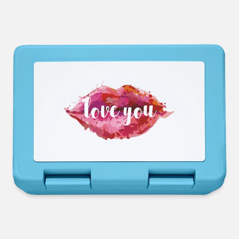 Love you - Boîte à goûter - bleu saphir