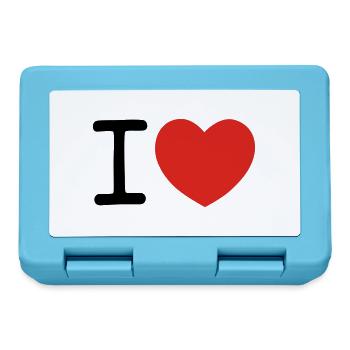I heart ... - Brotdose - Saphirblau - Vorne
