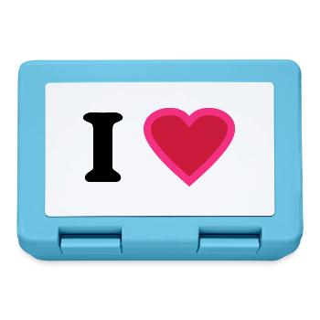 i love - Lunchbox - sapphire blue - Front
