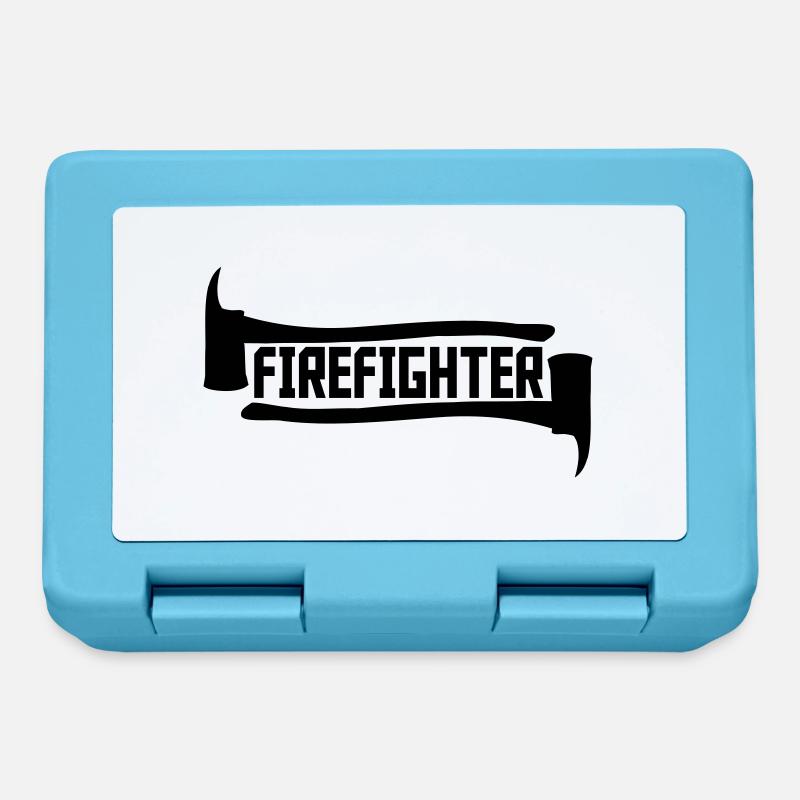 Firefighter Axt Logo - Brotdose - Saphirblau