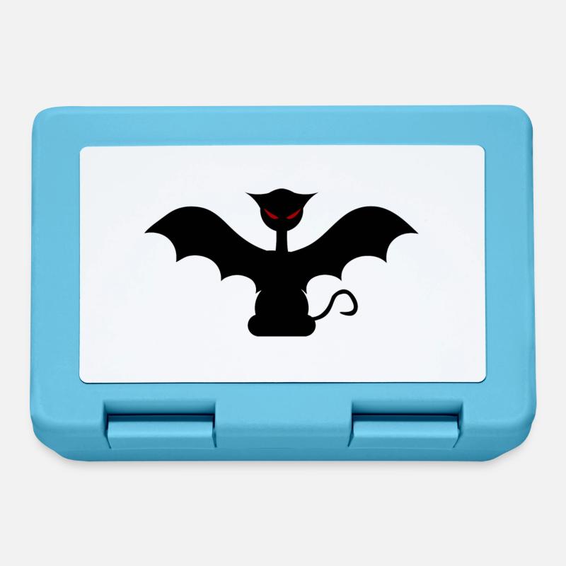 bad bat cat - Lunchbox - sapphire blue