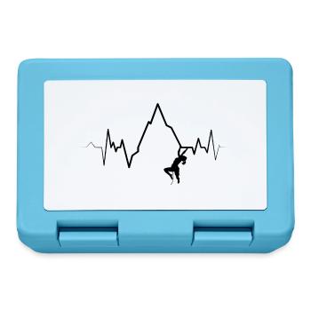 Ecg Heartbeat Graphic Bouldering Mountaineering Bo - Lunchbox - sapphire blue - Front