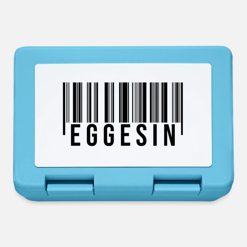 Eggesin Strichcode - Brotdose - Saphirblau