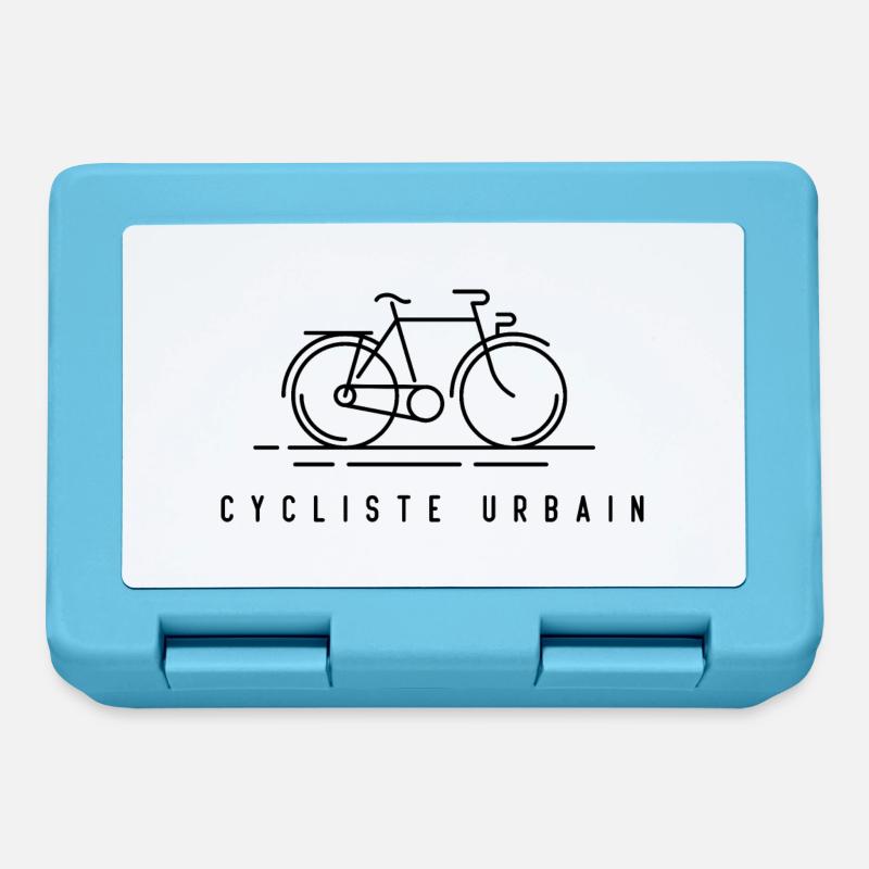 Cycliste urbain - Boîte à goûter - bleu saphir