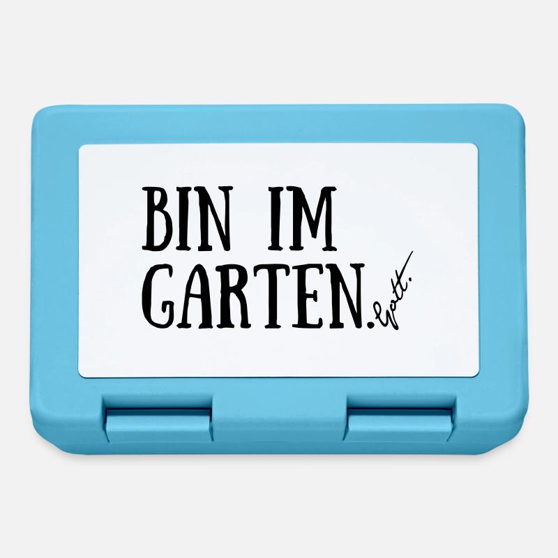 Bin im Garten. Gott. - Brotdose - Saphirblau