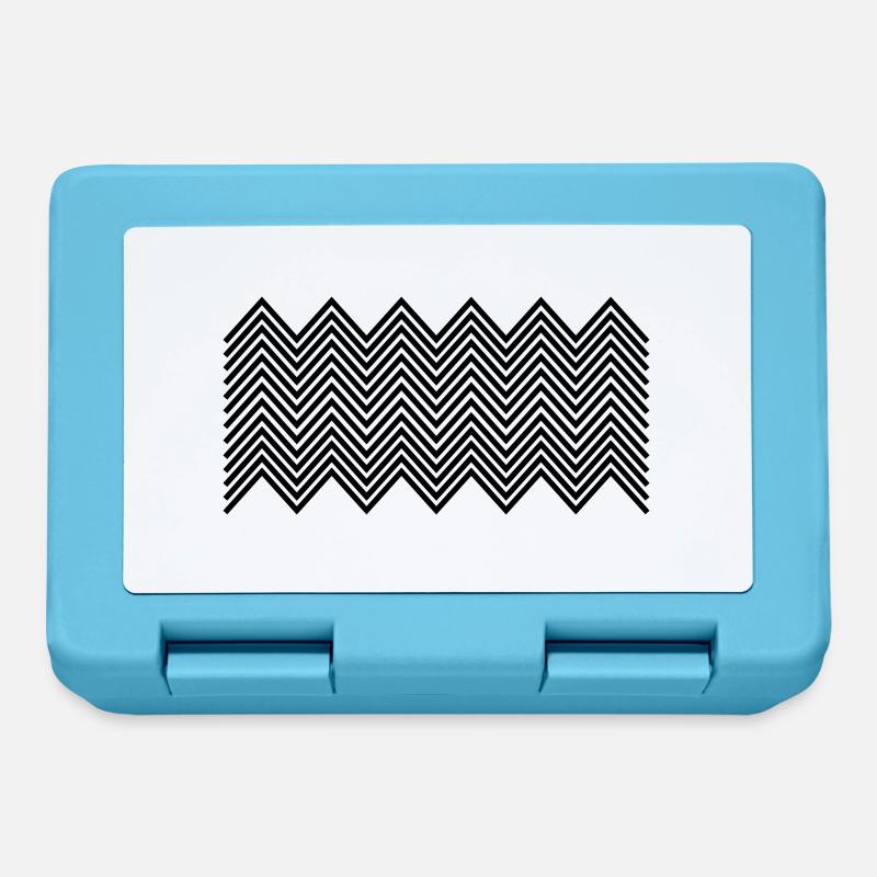 Zickzack muster - Lunchbox - sapphire blue