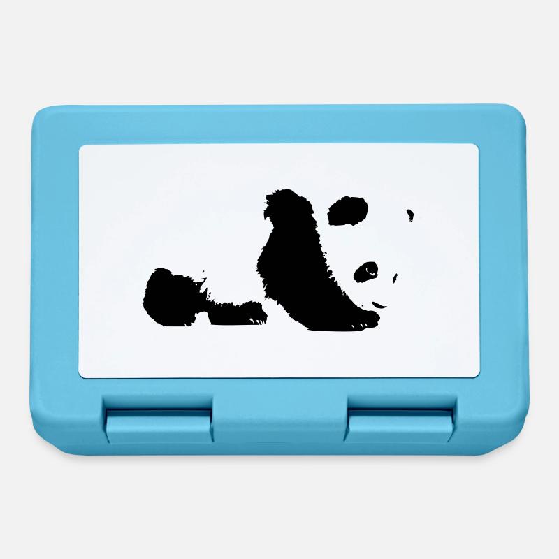 panda - Boîte à goûter - bleu saphir