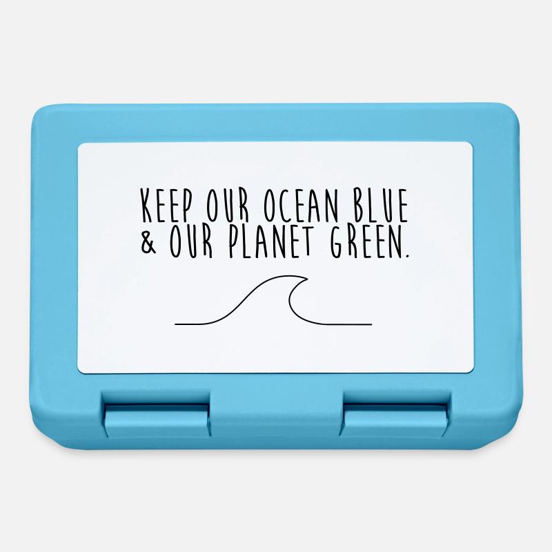 Keep our ocean blue & our planet green - Brotdose - Saphirblau
