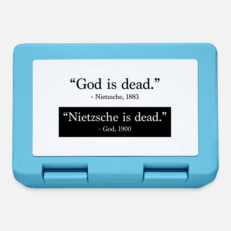 God is Dead - Nietzsche is dead - Lunchbox - sapphire blue