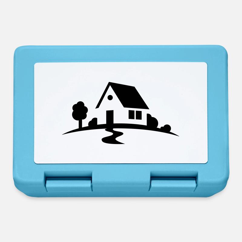 maison - Boîte à goûter - bleu saphir