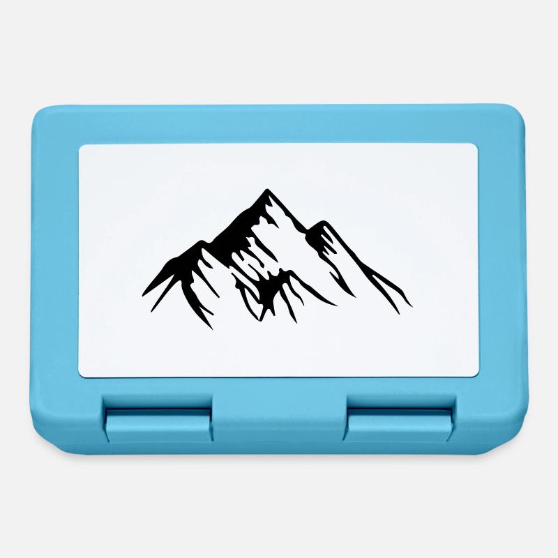 mountains berge design - Brotdose - Saphirblau