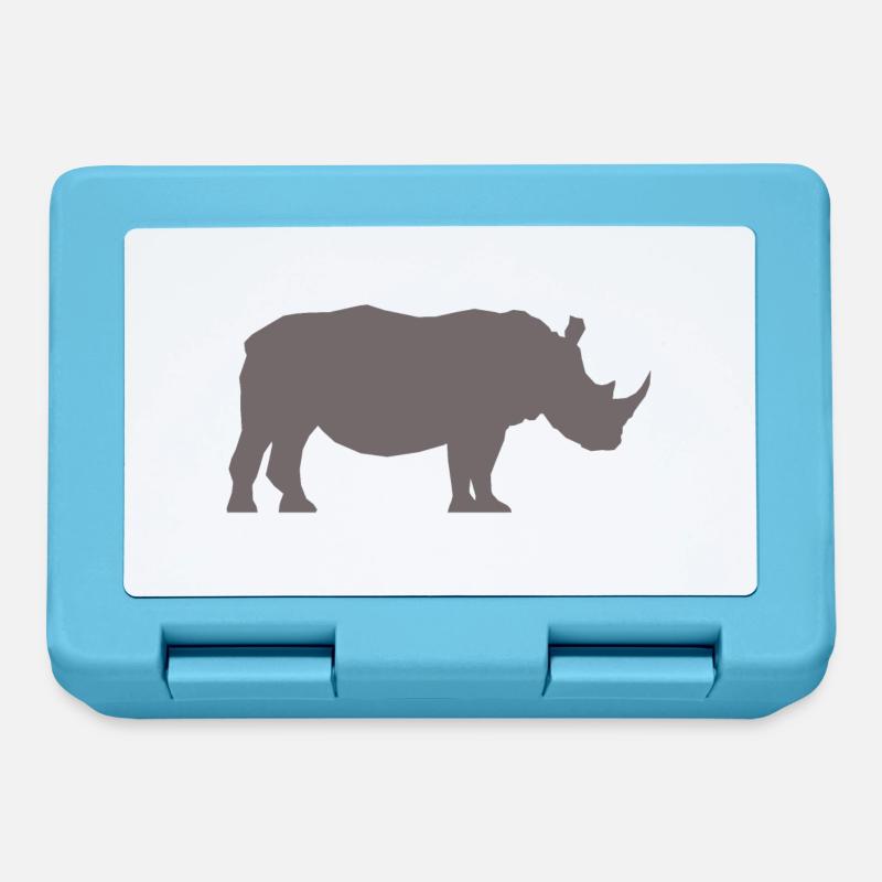 Rhino Profile Grey - Lunchbox - sapphire blue