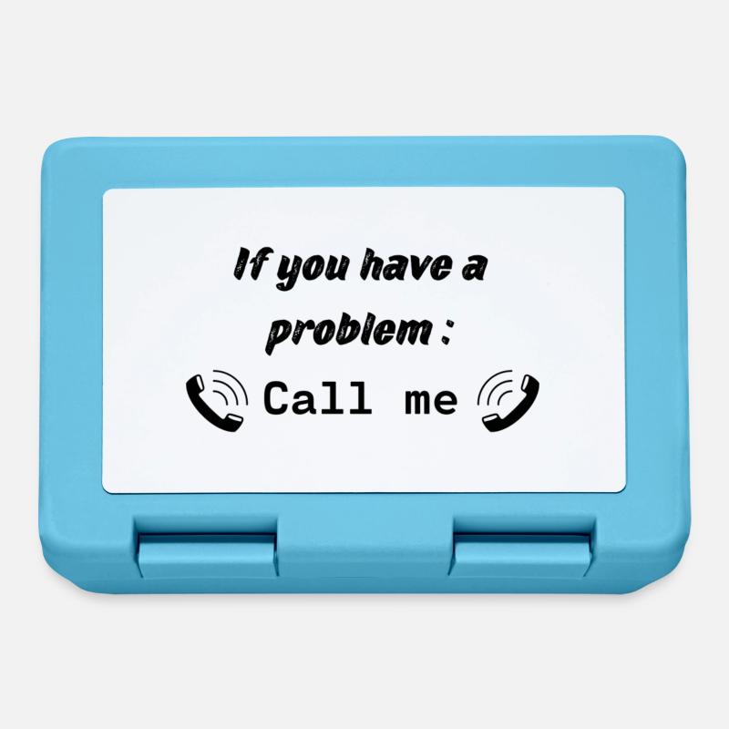 If you have a problem : Call me - Lunchbox - sapphire blue