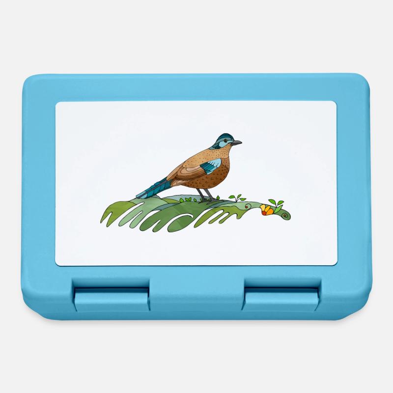 Oiseau - Boîte à goûter - bleu saphir