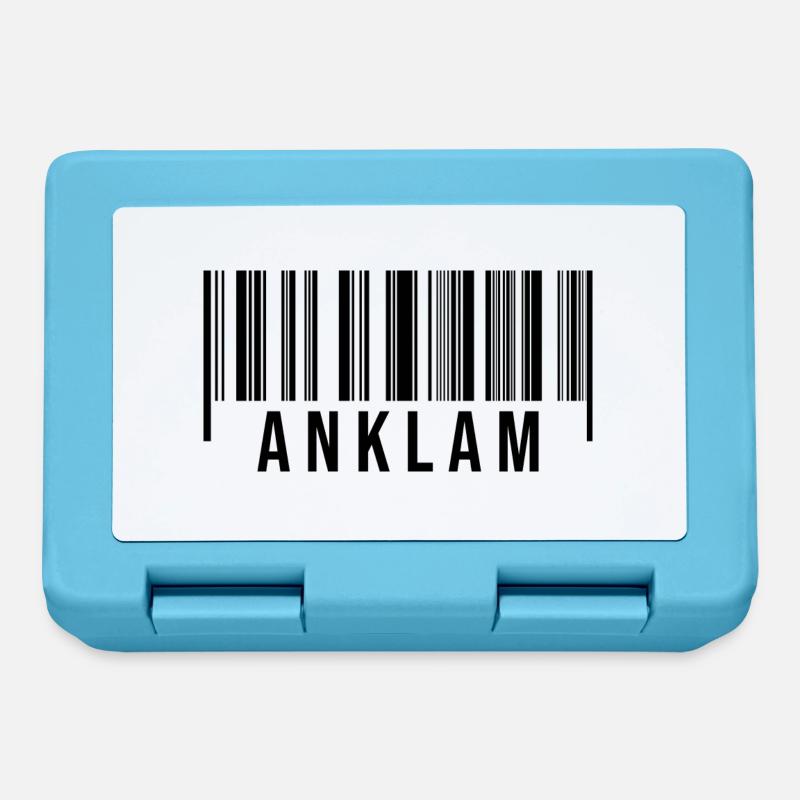 Anklam Strichcode - Brotdose - Saphirblau